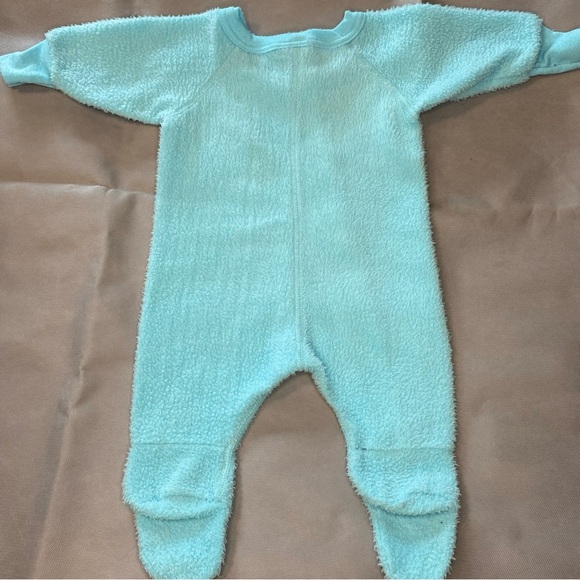 Paddington Bear Blanket Sleeper 3-6m small blue fleece PJs zip up footie pajamas - Picture 2 of 5